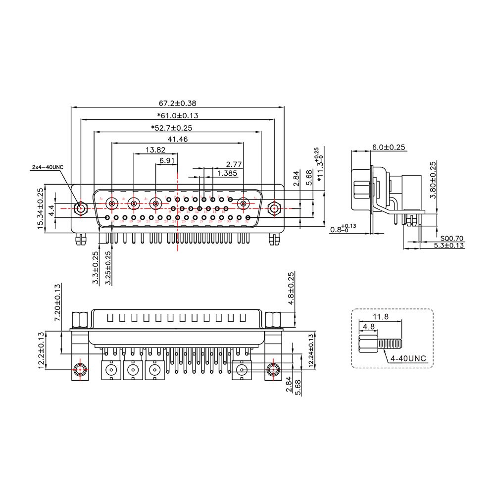 HDR62 母 彎插板8.89 塑料支架10.8 鎖螺絲 沖針