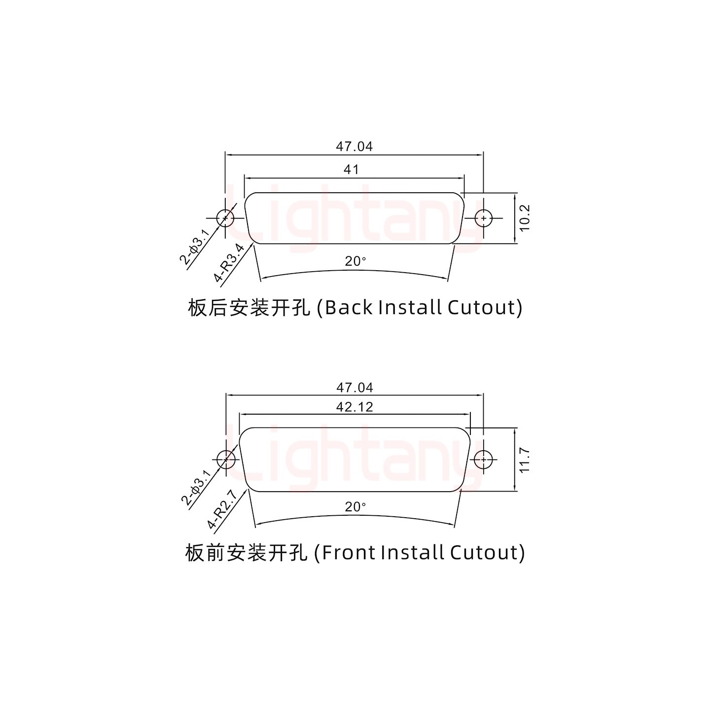 5W5母短體焊線/光孔/大電流30A