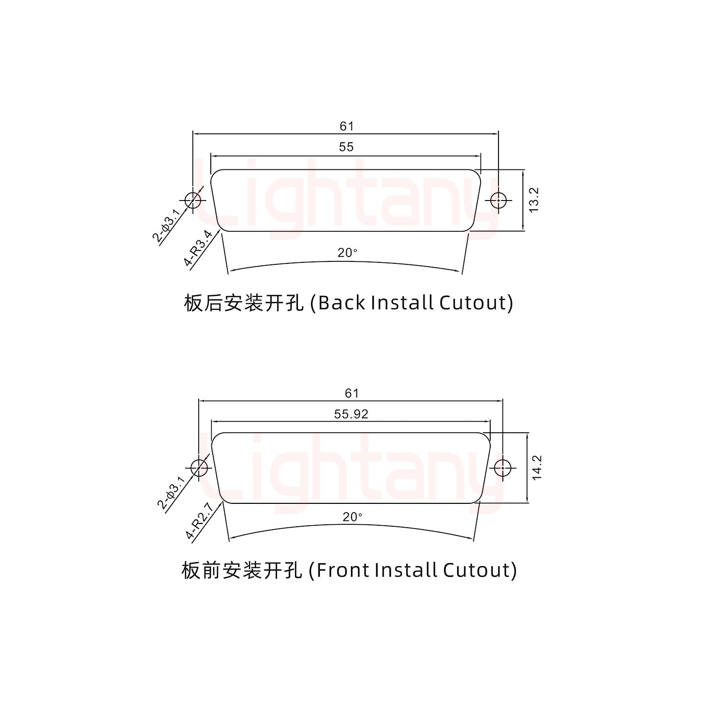 24W7母短體焊線/光孔/大電流10A