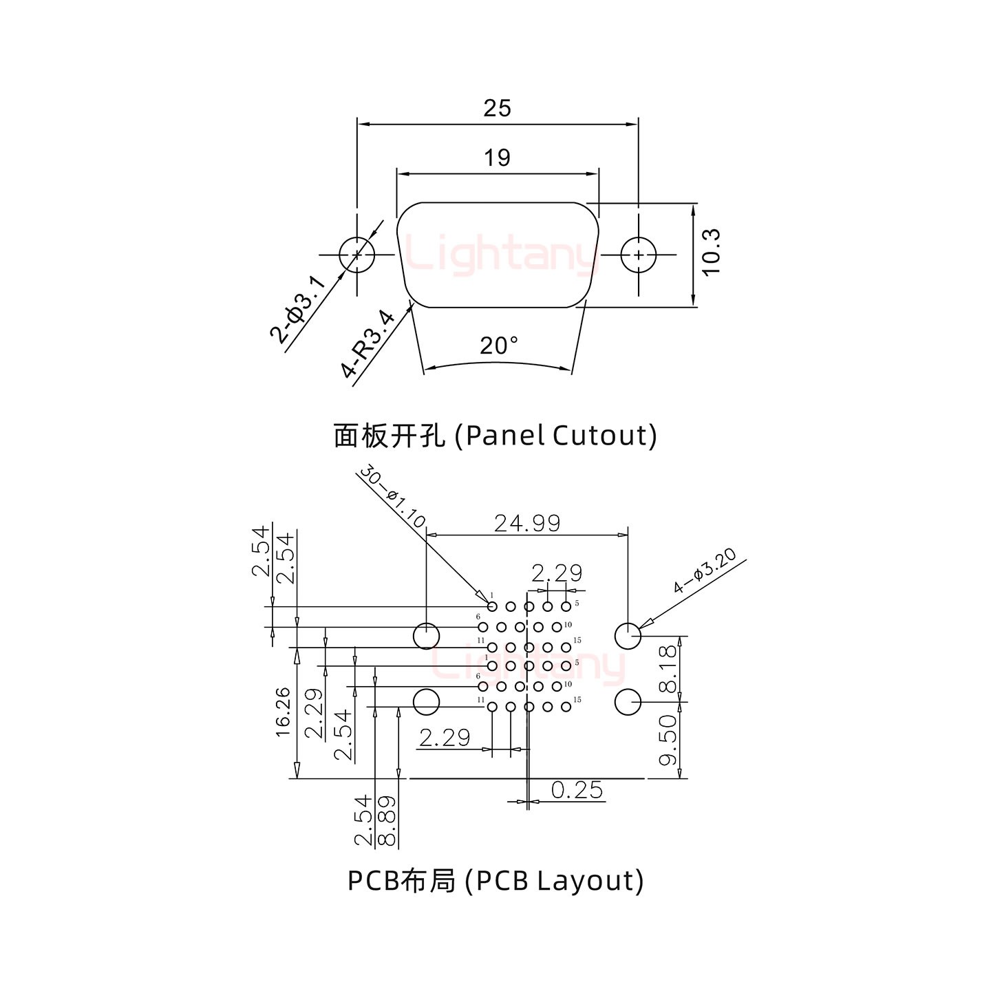 HDR15公對公 間距19.05 雙胞胎沖針 D-SUB連接器