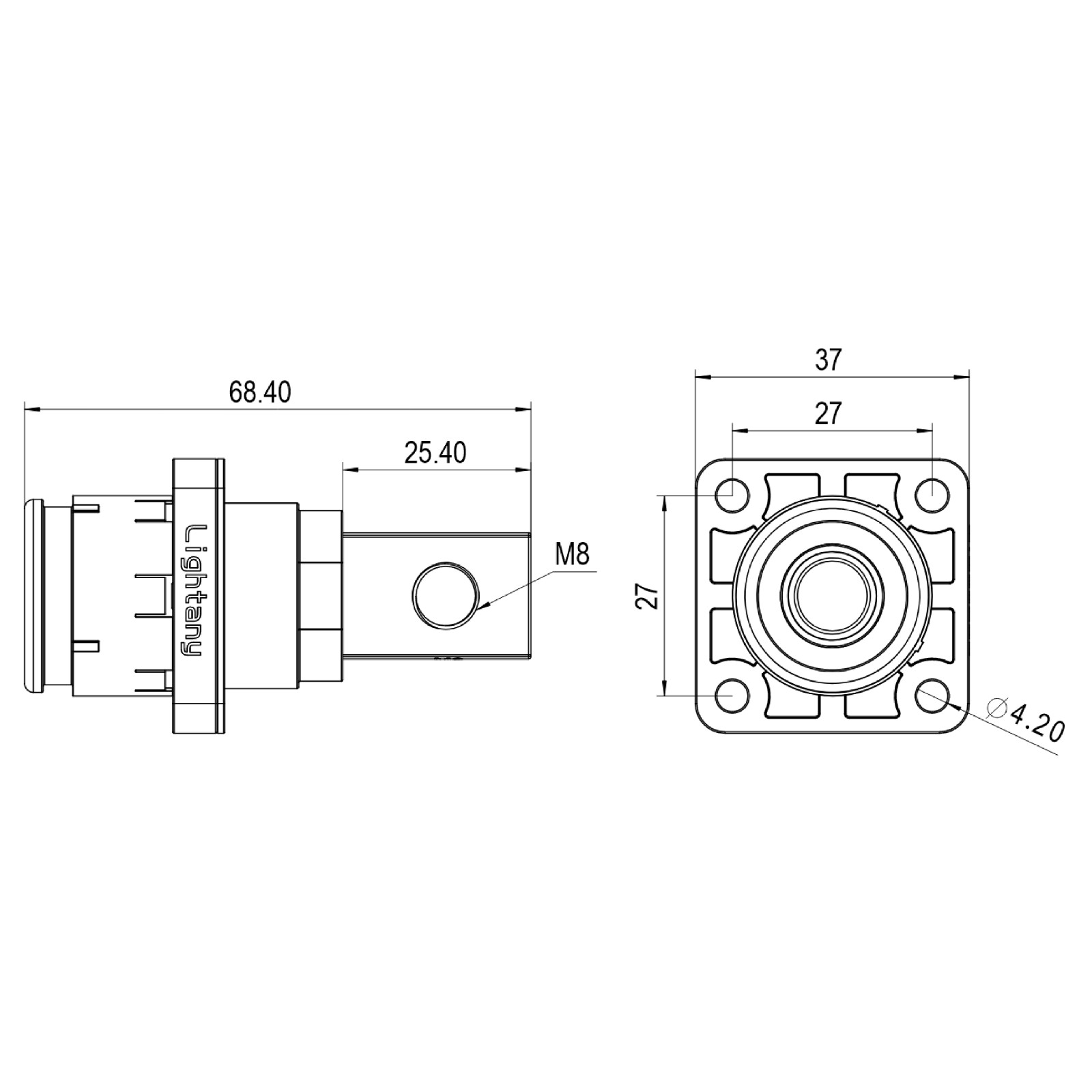 LTC12BS-M1BL銅排螺紋插座 250/300/350A 黑色