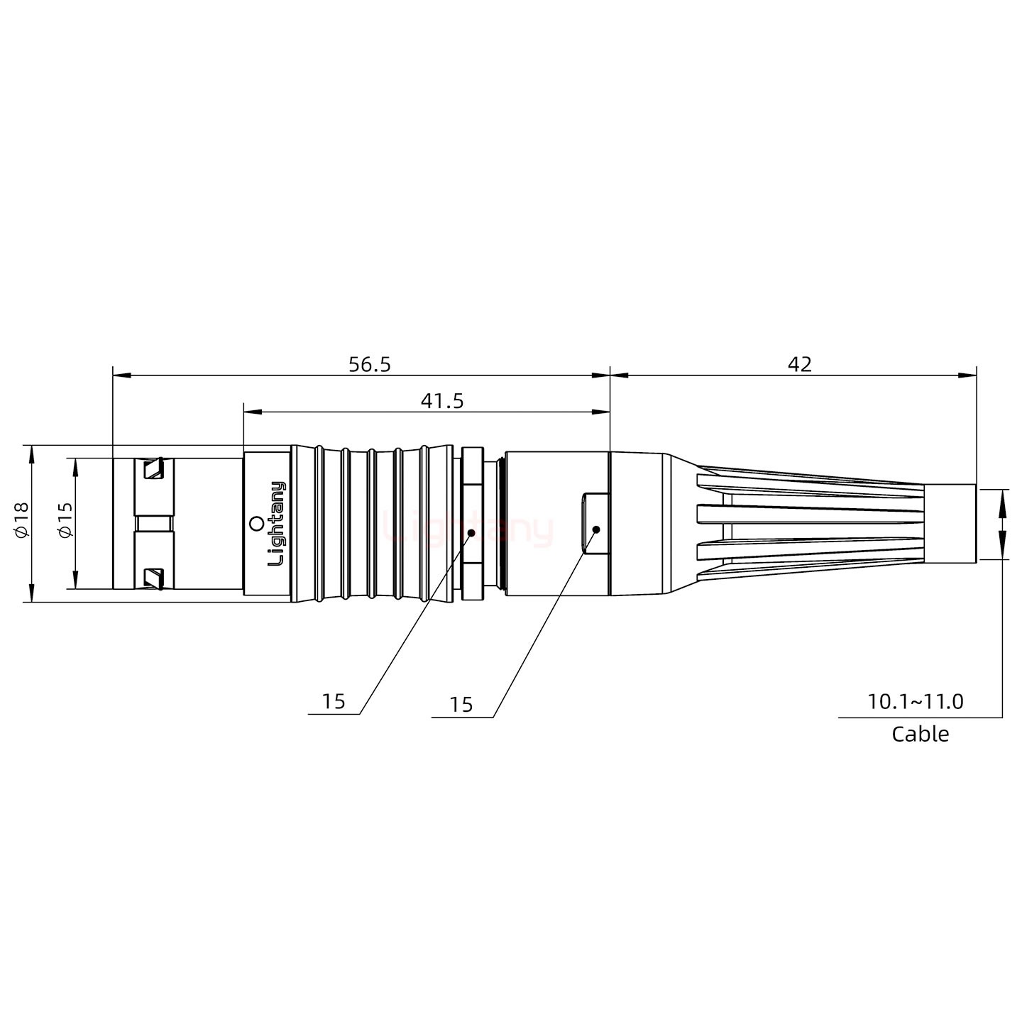 FGG.3B.002.CLAD11Z帶護套直式插頭