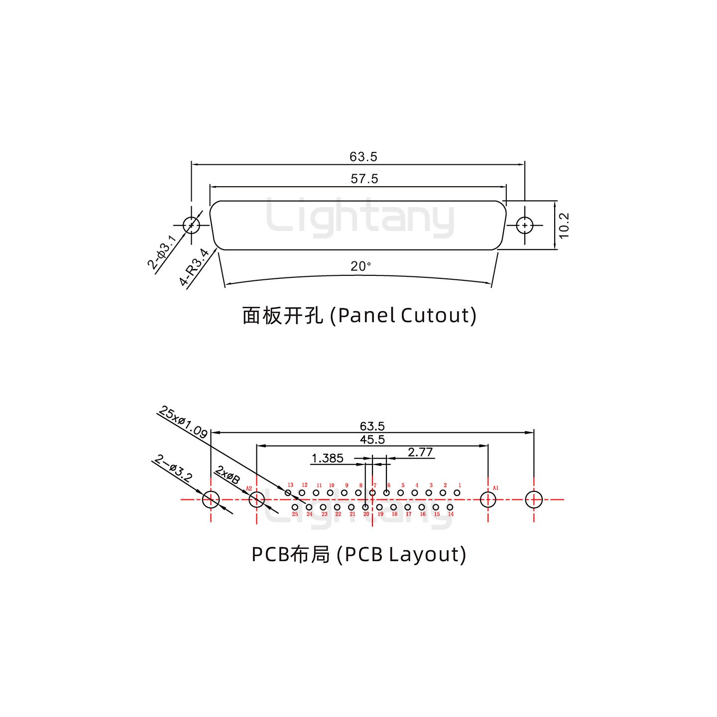 防水27W2母直插板/鉚魚叉/鎖螺絲/大電流40A