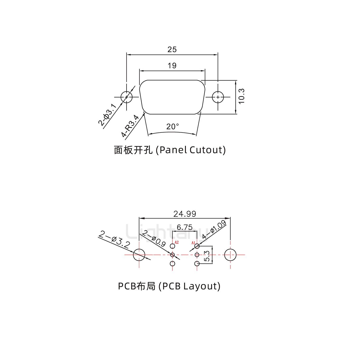 防水2V2母直插板/鉚魚叉/鎖螺絲/射頻同軸50歐姆