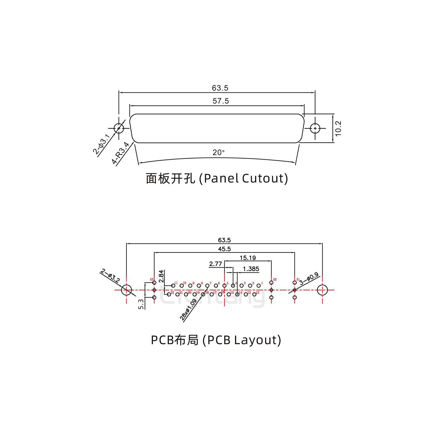 防水25W3母直插板/鉚魚(yú)叉/鎖螺絲/射頻同軸50歐姆