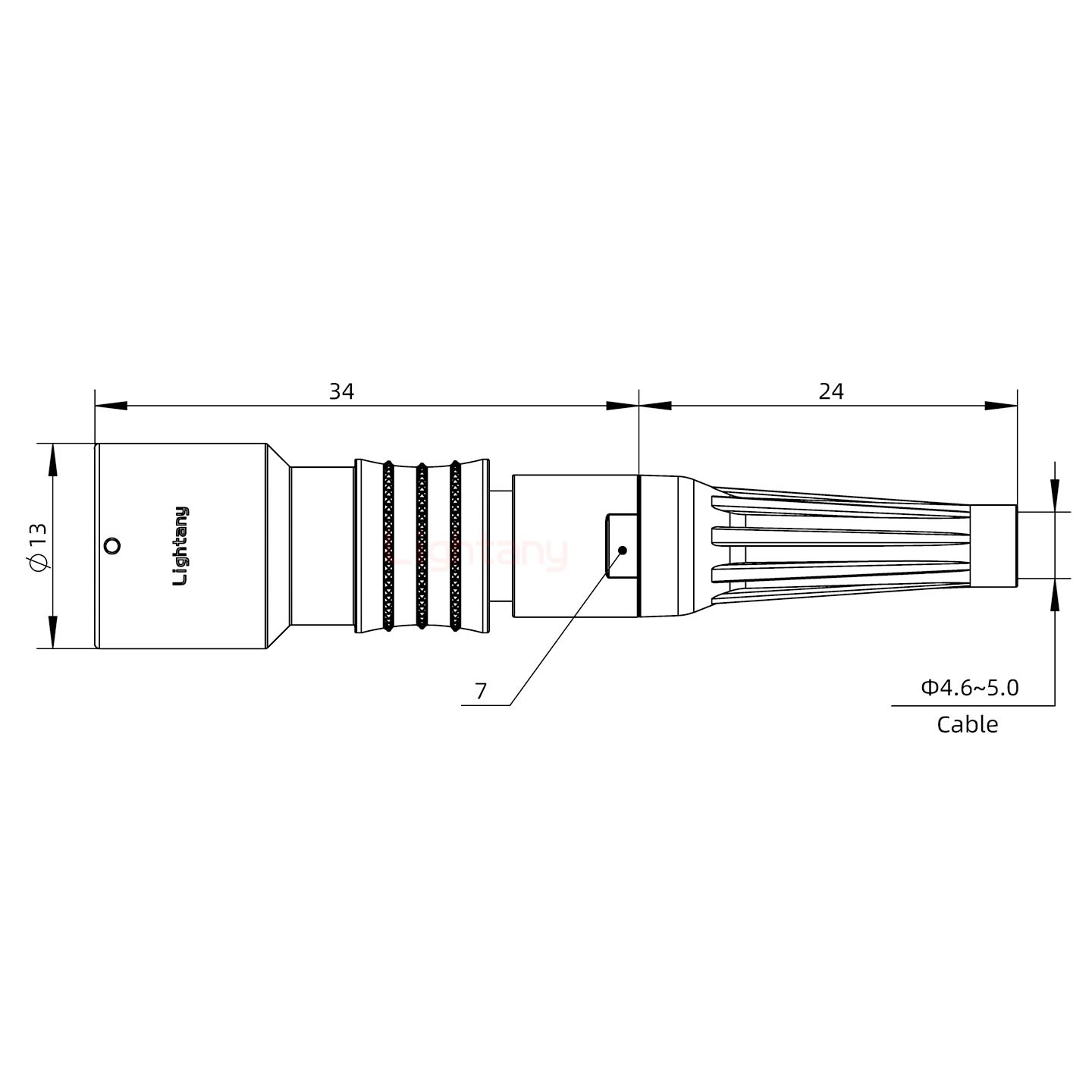 PHG.0K.002.CLLC50Z推拉自鎖帶護套浮動插座